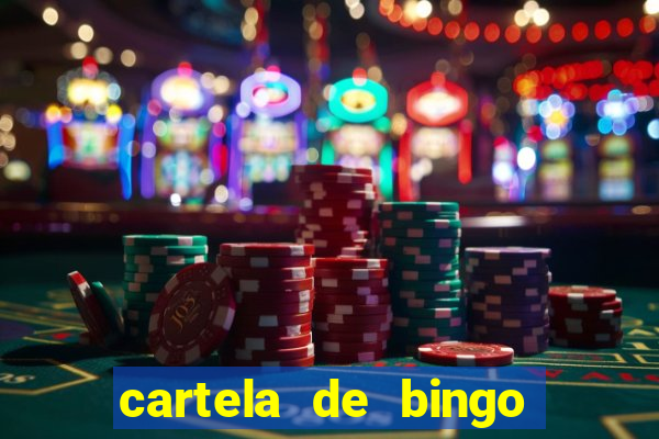 cartela de bingo cha de bebe